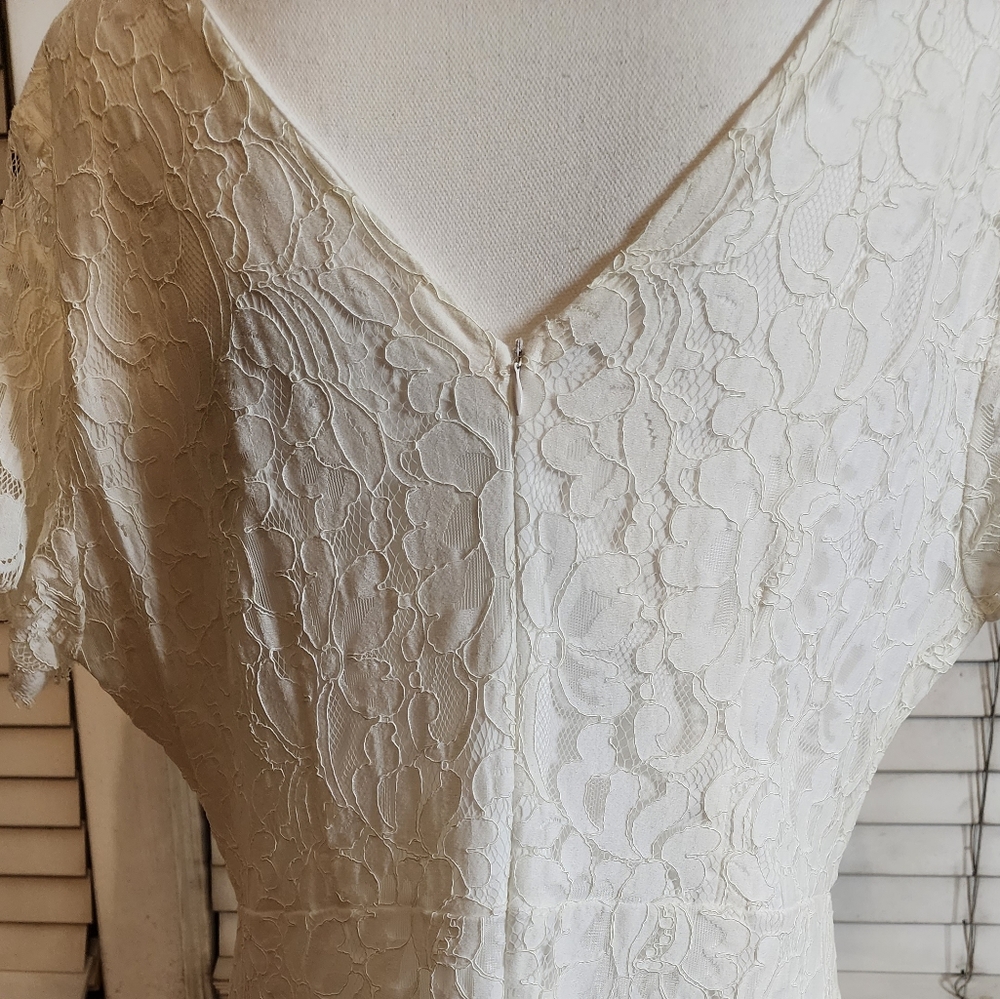 MSLG Womens Floral Lace Overlay Dress - Picture 4 of 14